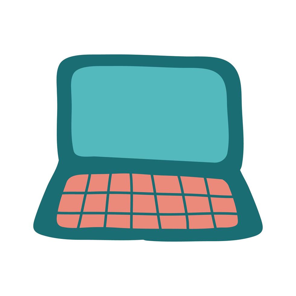 laptop computer flat style icon vector