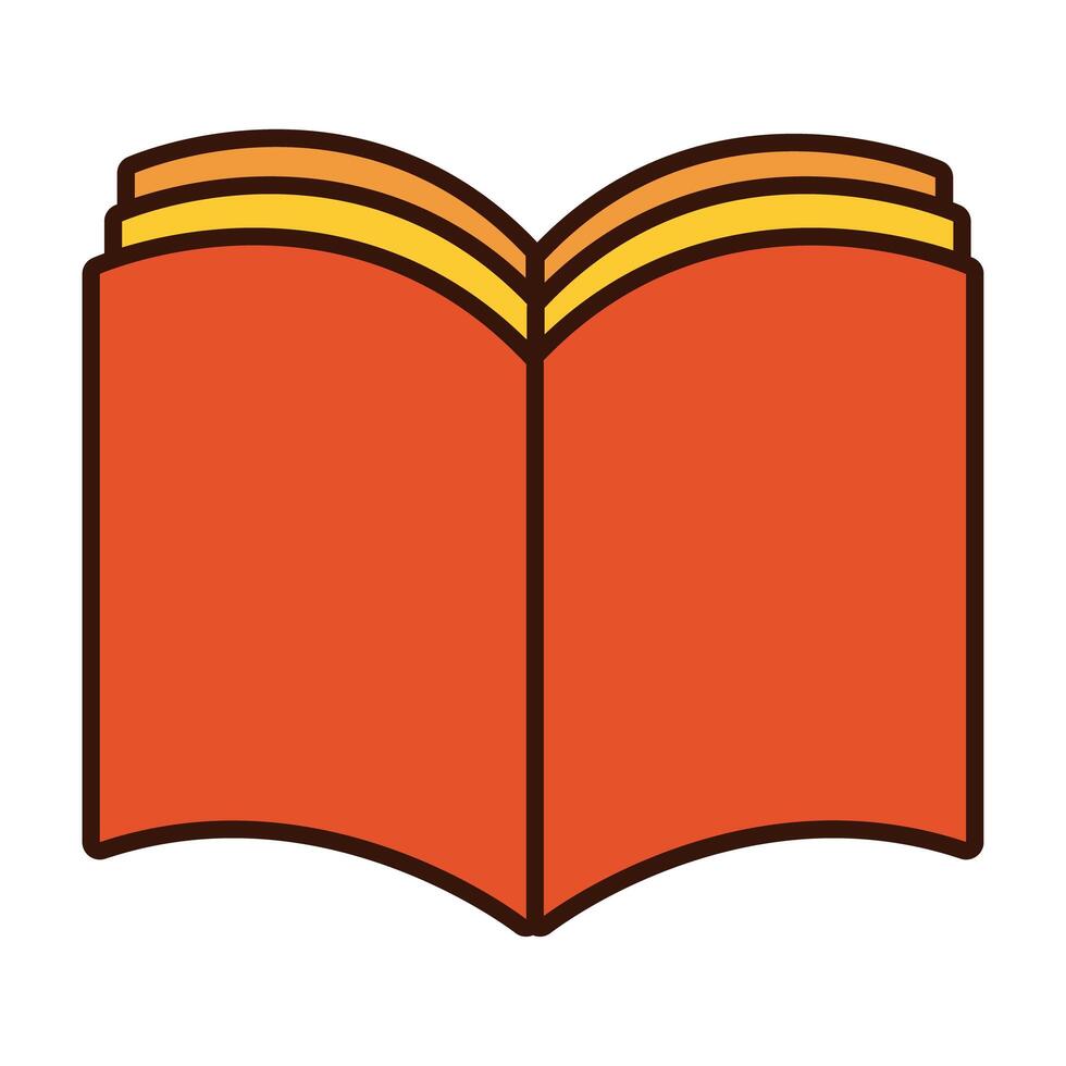 book school open line and fill style icon vector
