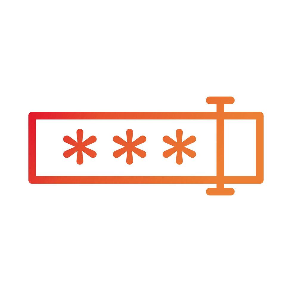 password access data security gradient style icon vector