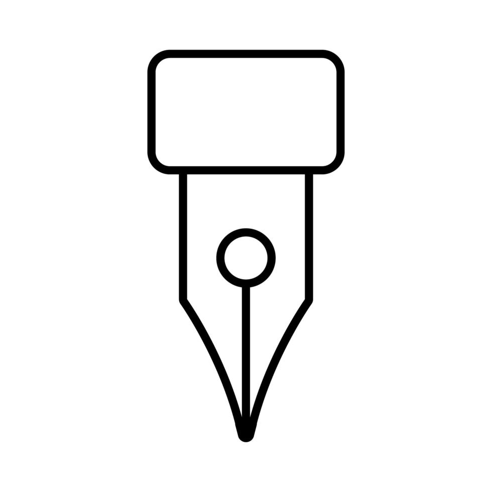 icono de estilo de línea de punto de bolígrafo vector