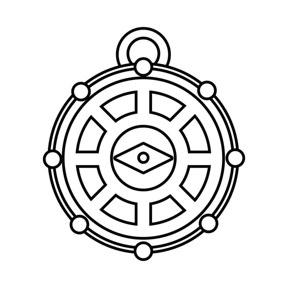 retro compass guide line style vector