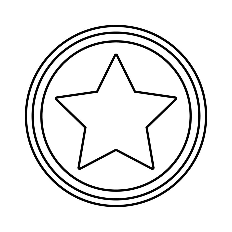 star seal line style icon vector