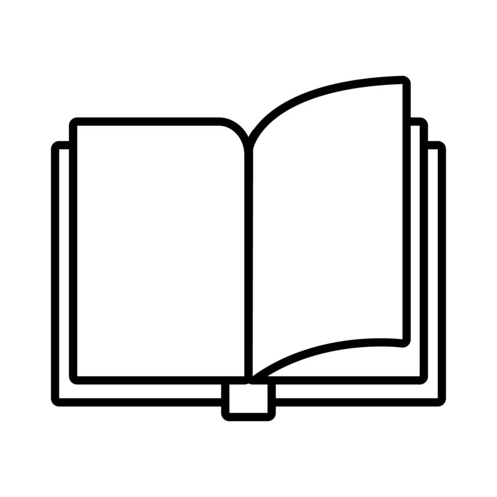 book school open line style icon vector