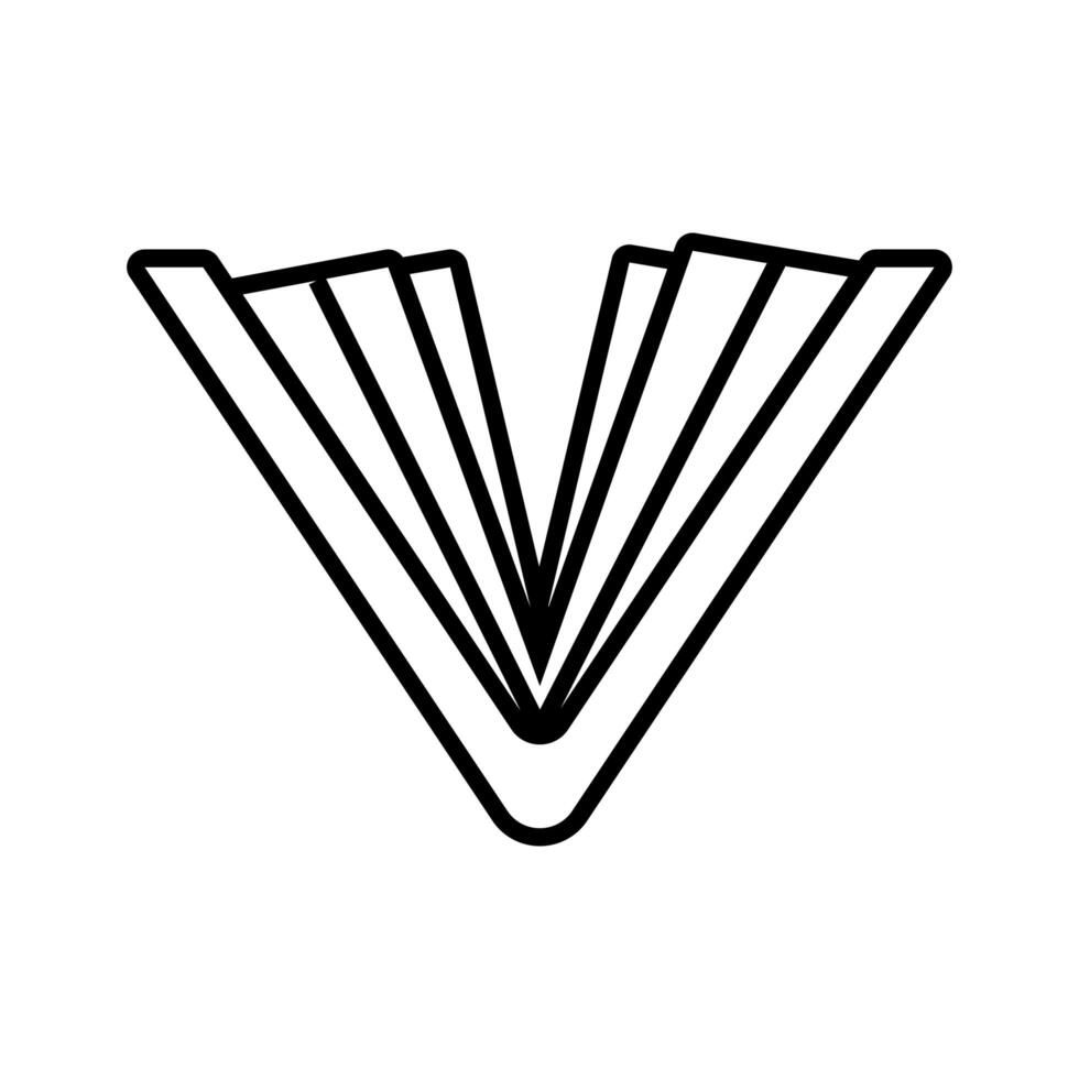 book school open line style icon vector