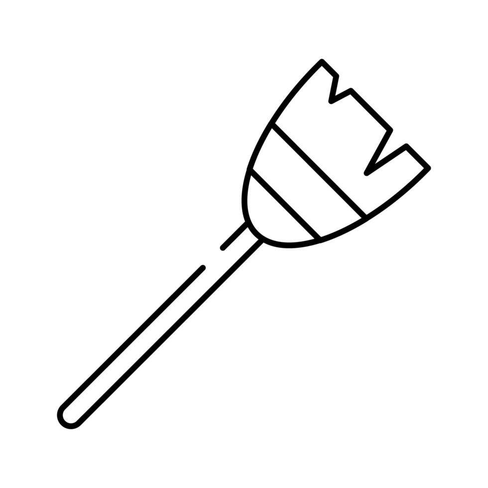 witch broom line style icon vector