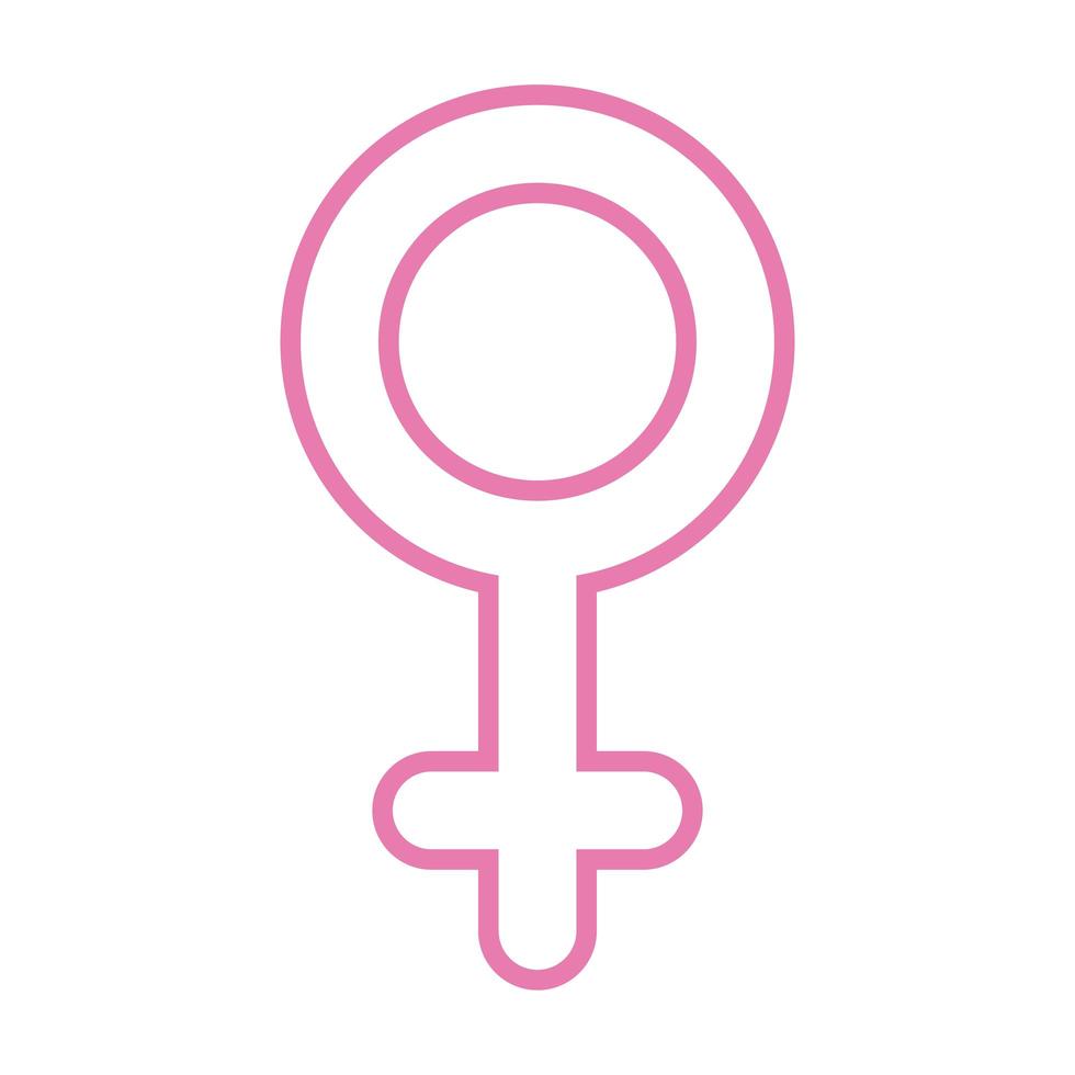 icono de estilo de línea de género femenino vector