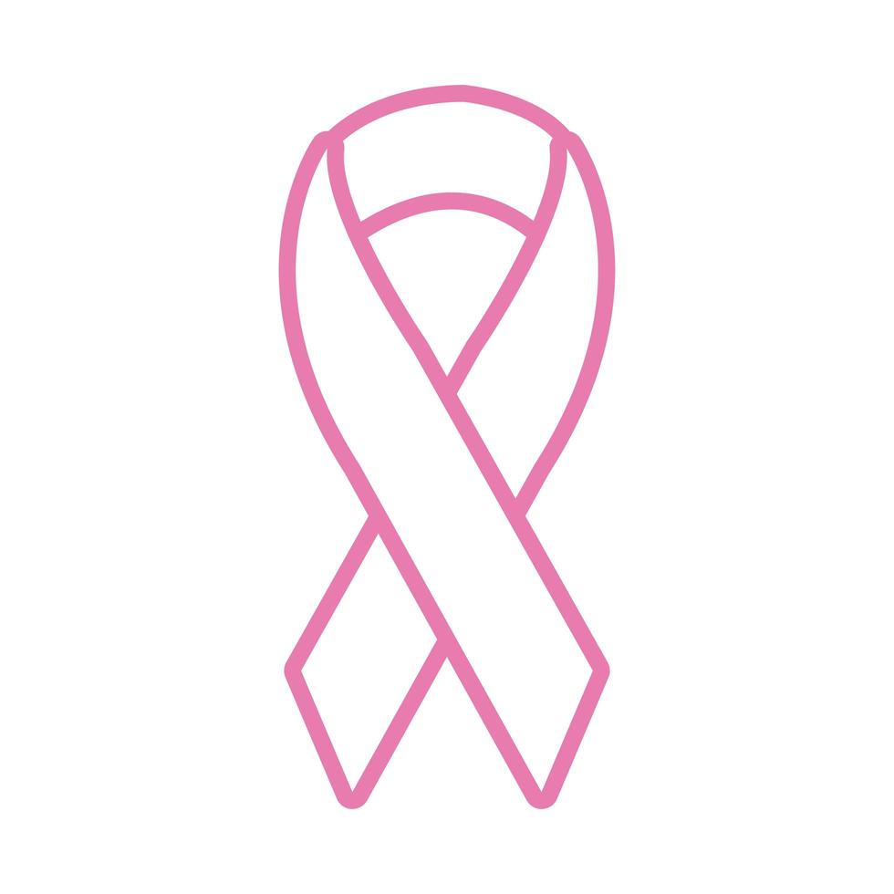 pink ribbon breast cancer line style icon 2599152 Vector Art at Vecteezy