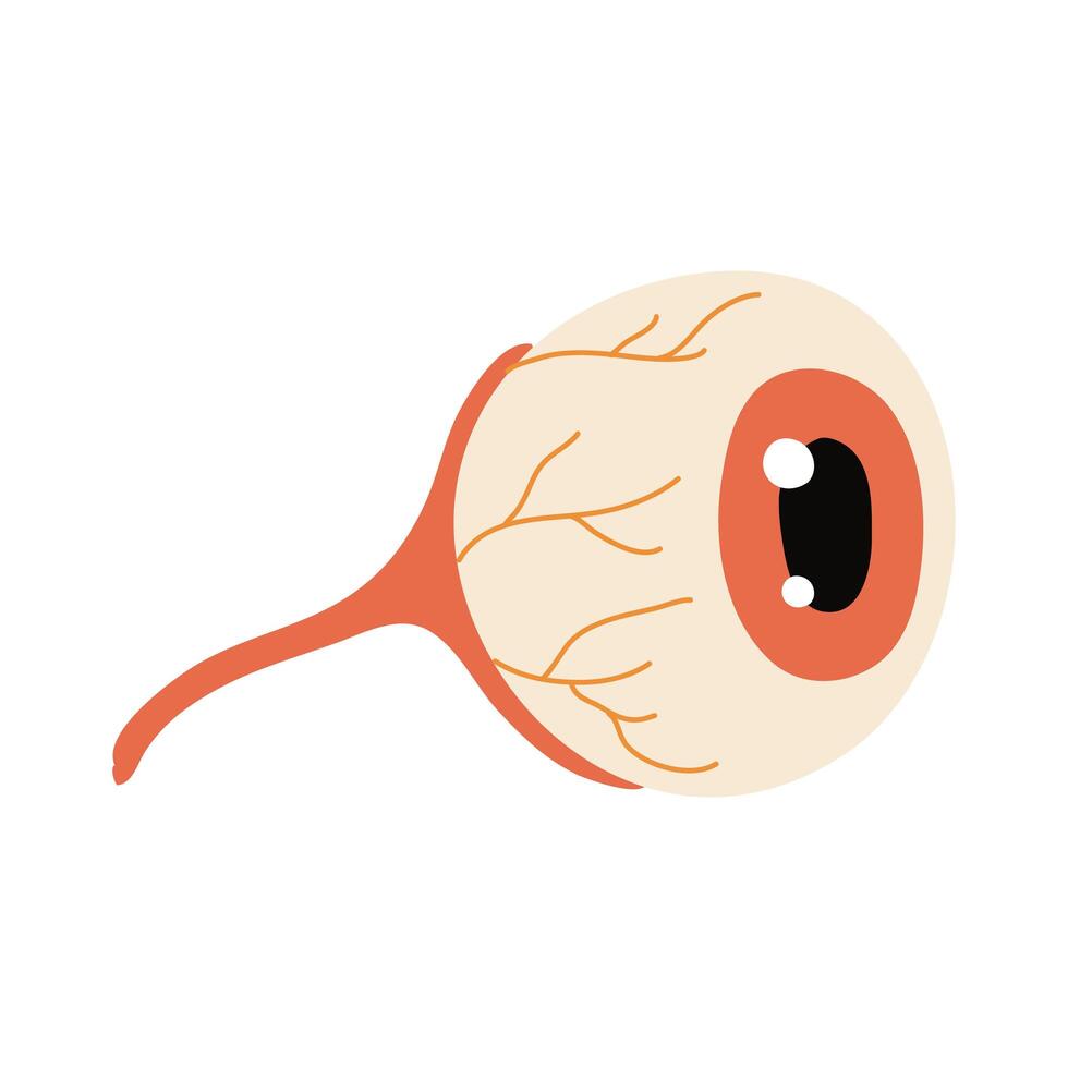 halloween eye with blood flat style icon vector