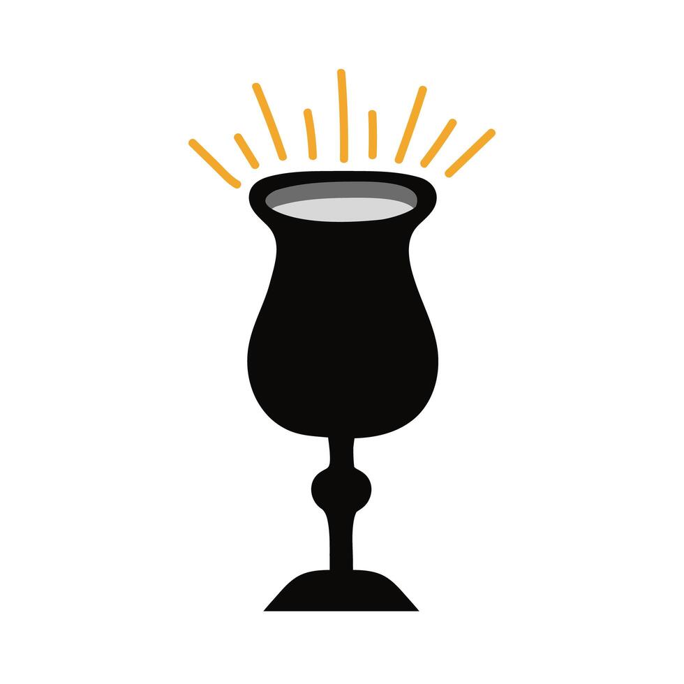 chalice cup flat style icon vector