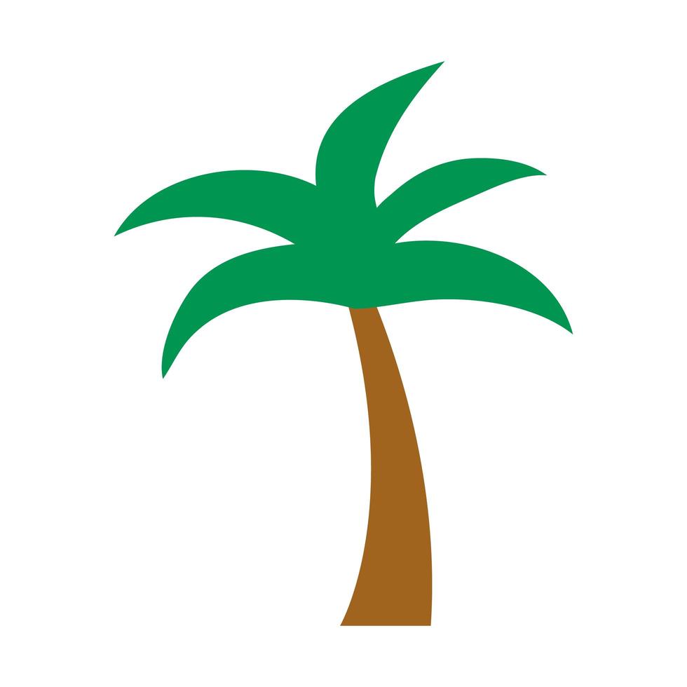 icono de estilo plano de palma de árbol vector