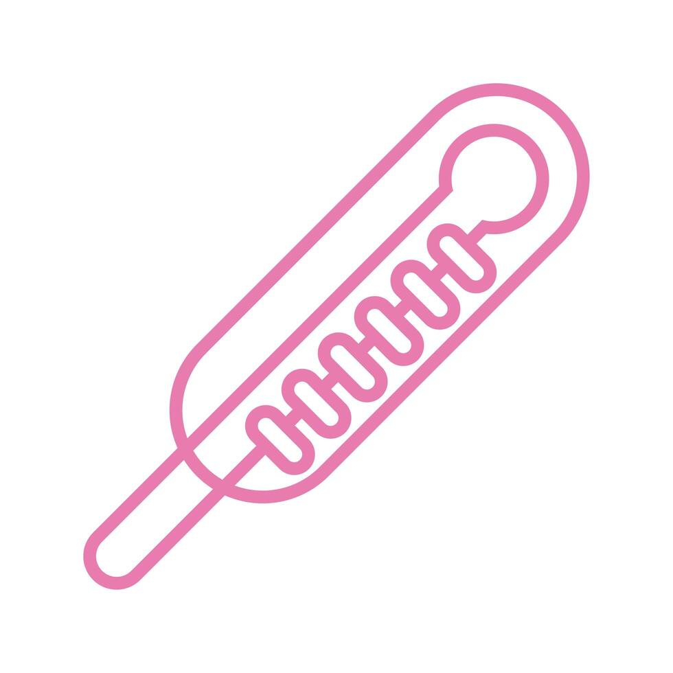 thermometer temperature measure line style icon vector