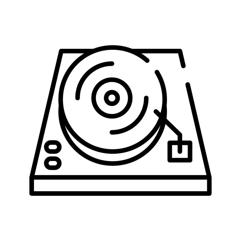 icono de estilo de línea de reproductor de consola de música vector