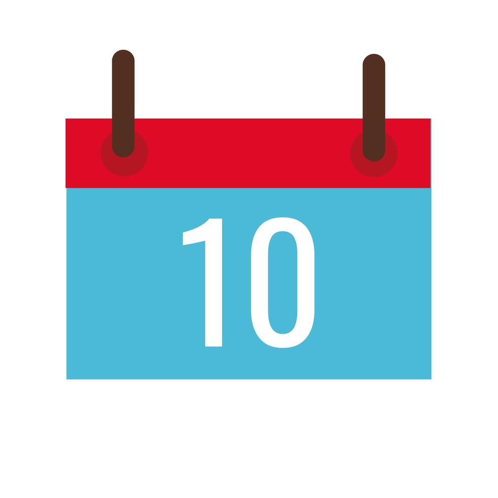 calendar reminder with teen flat style icon vector