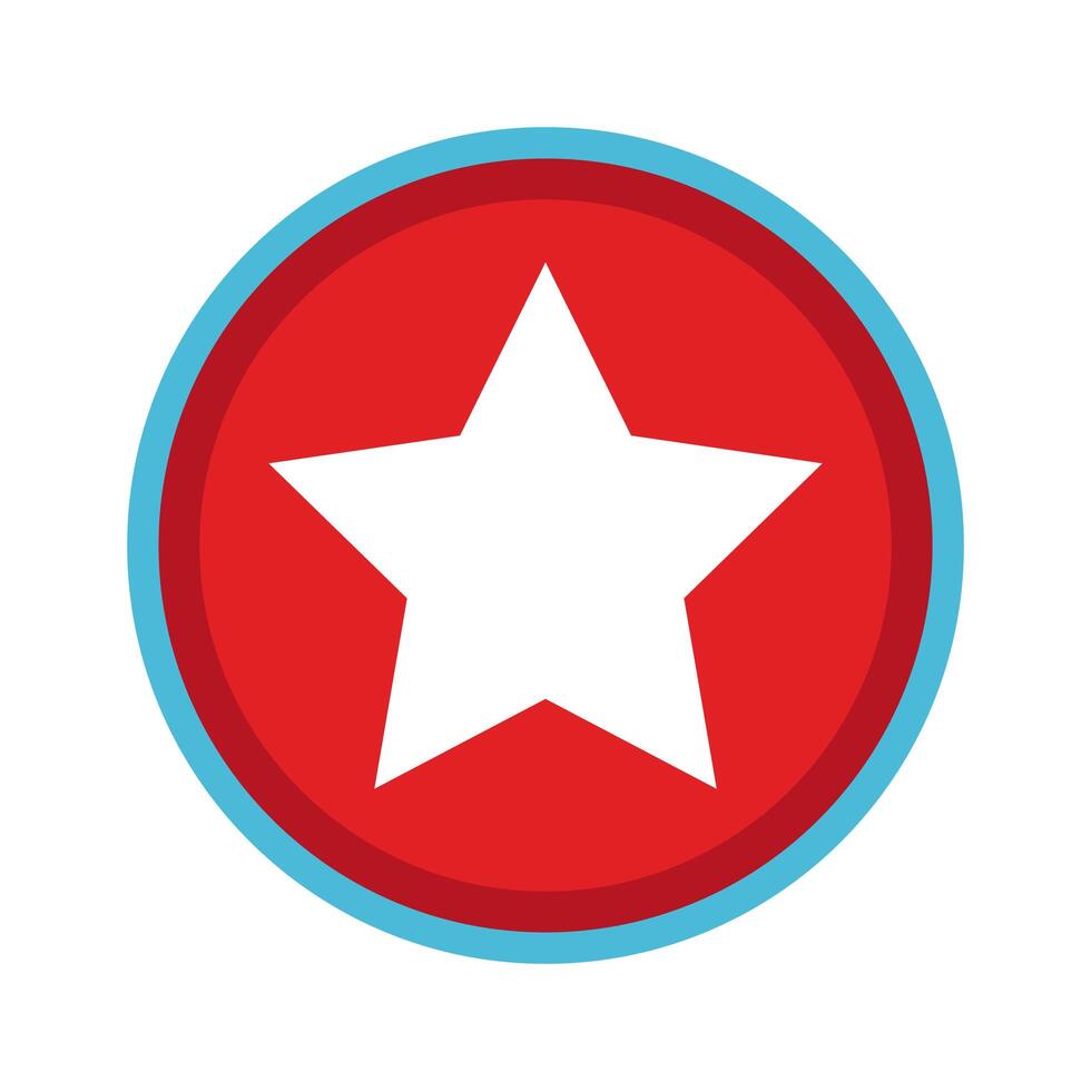 star seal flat style icon vector