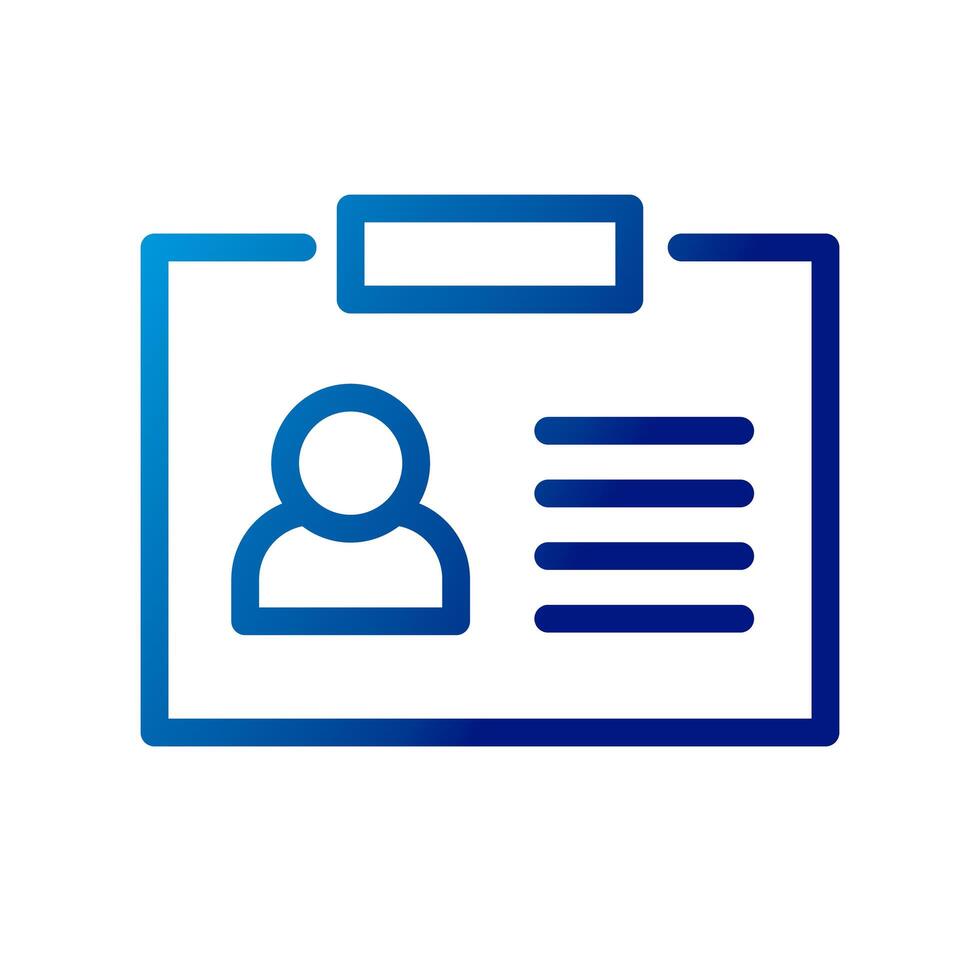 id badge gradient style icon vector