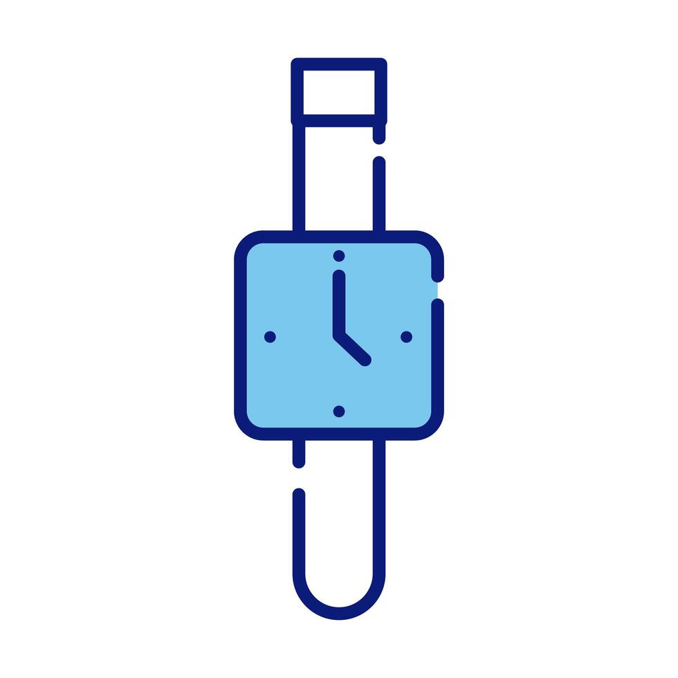 wristle watch line and fill style icon vector