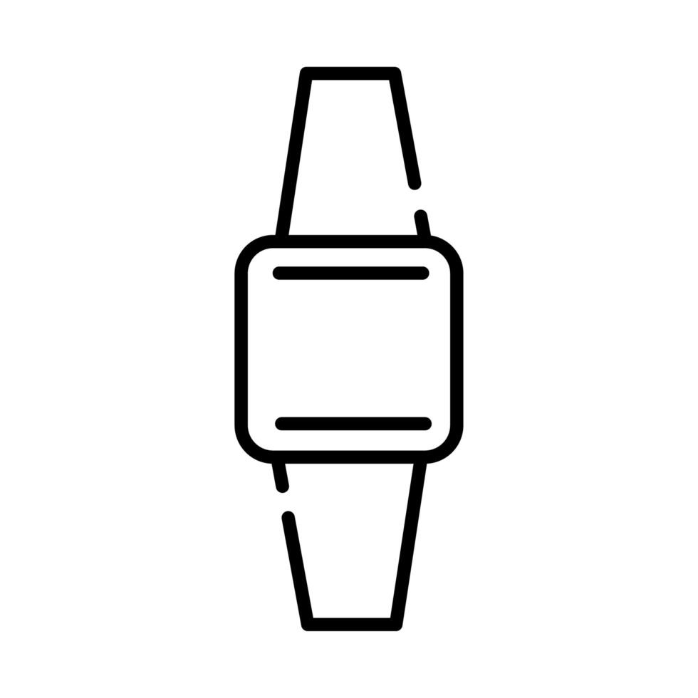 smartwatch device style line icon vector