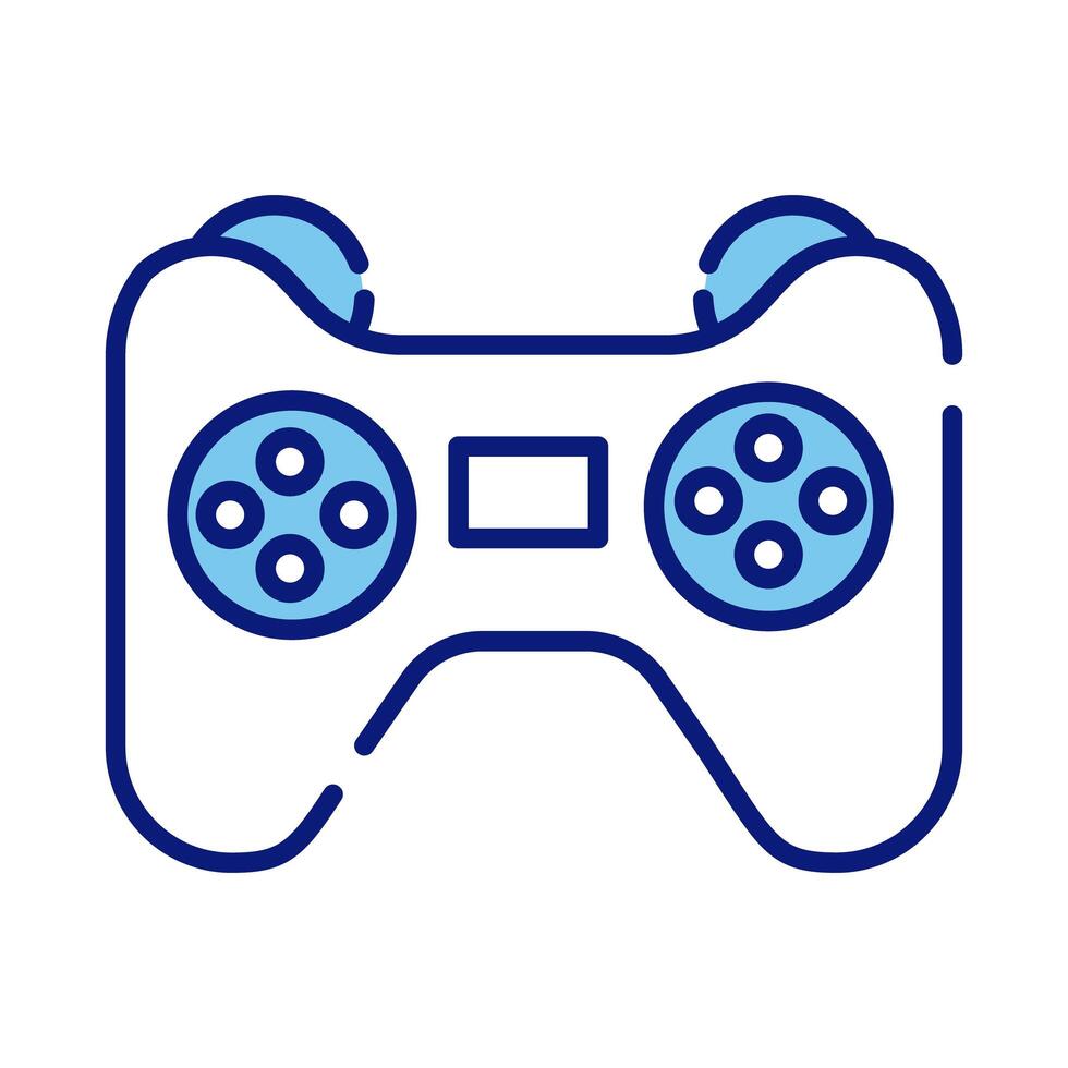 control video game line and fill style icon vector