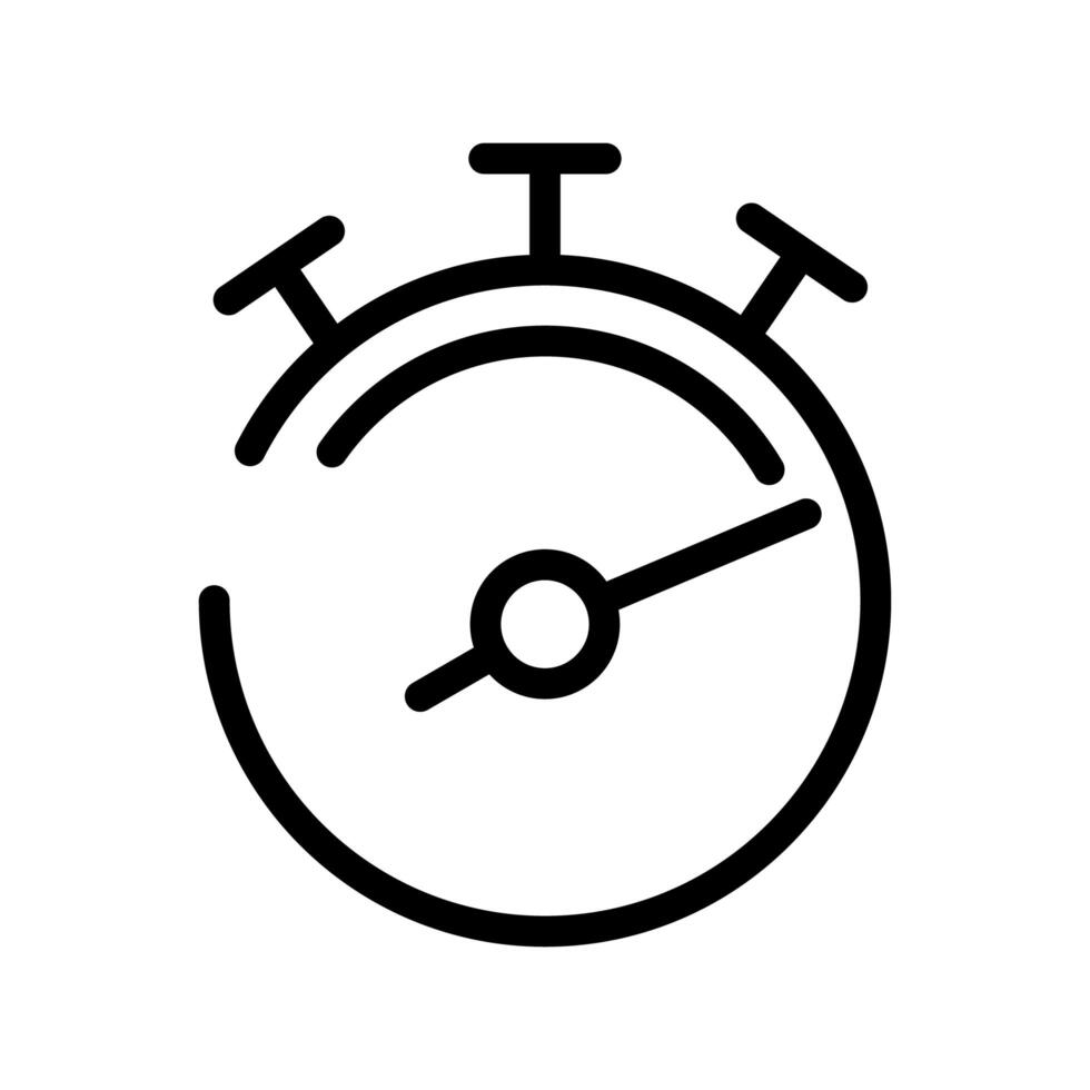 icono de estilo de línea de temporizador cronómetro vector