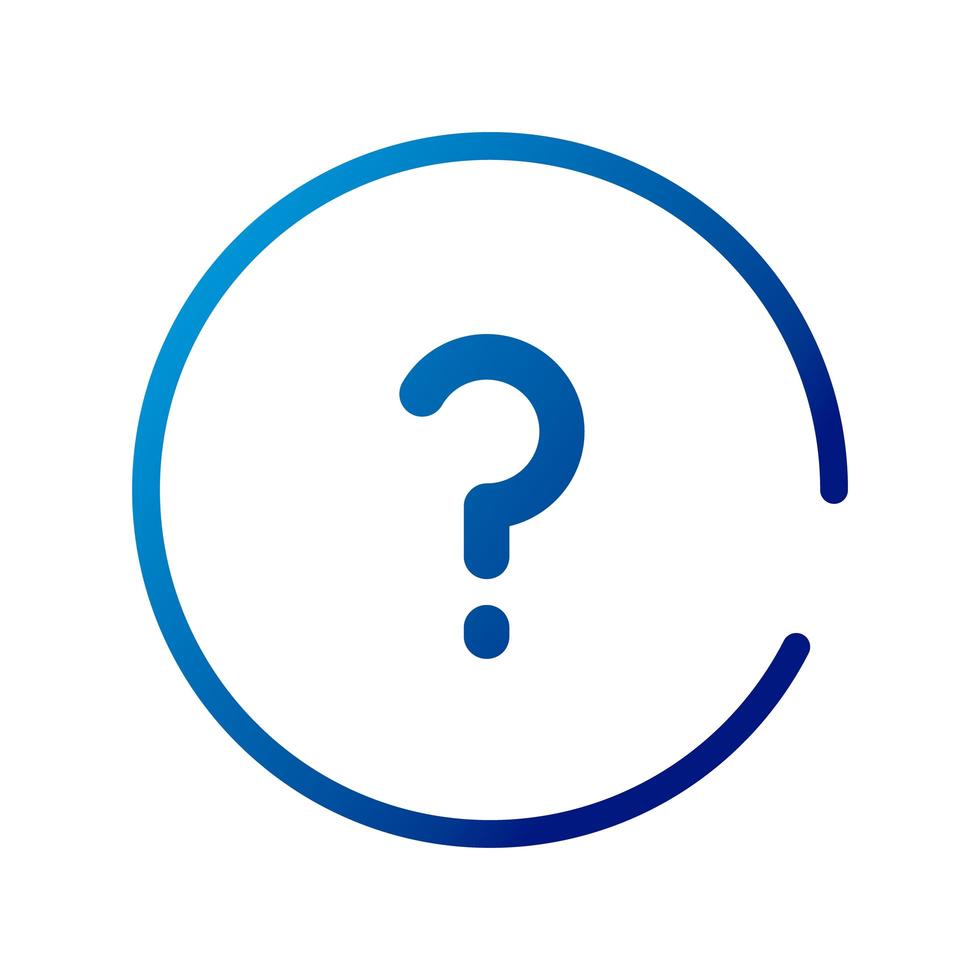 question sign gradient style icon vector