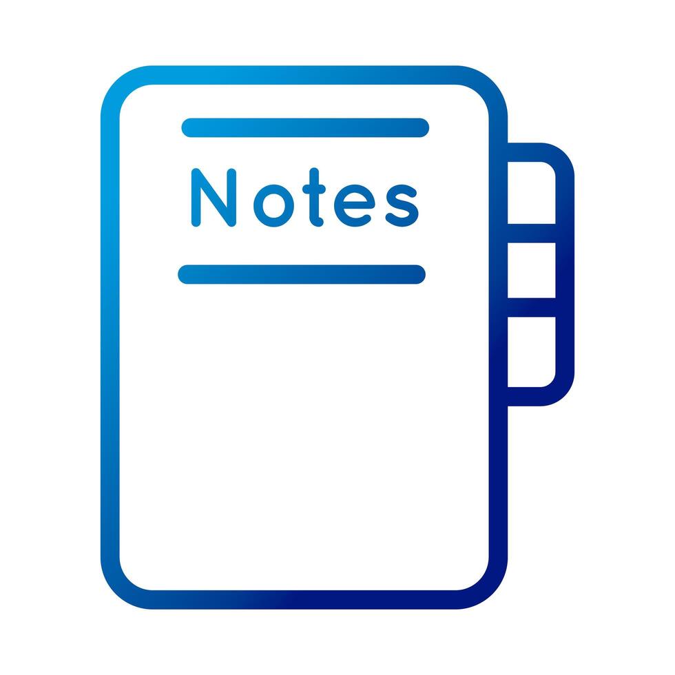 notes folder files gradient style icon vector