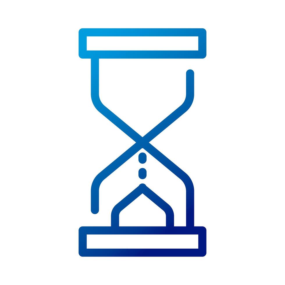 icono de estilo degradado de arena de reloj de arena vector