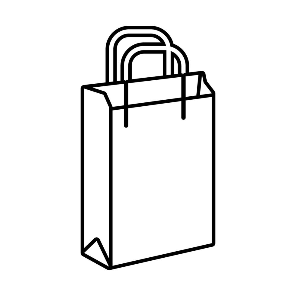 bag shopping line style icon vector