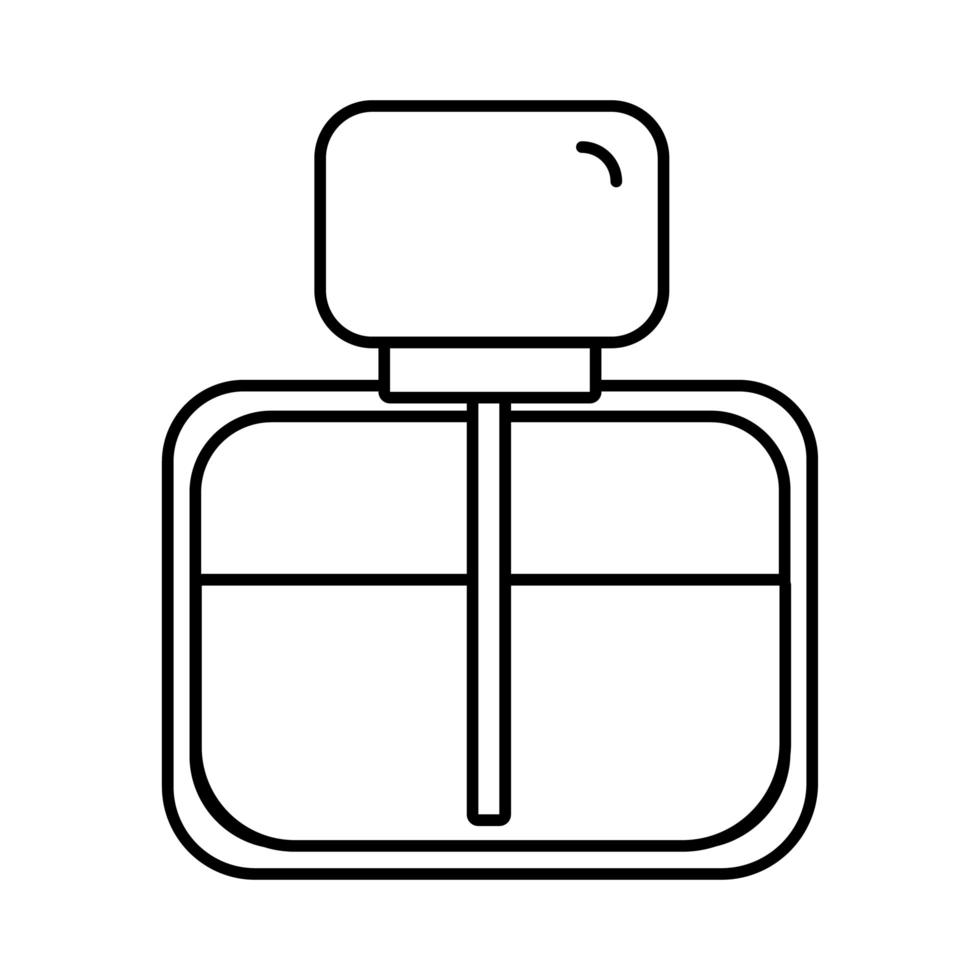 fragrance bottle line style icon vector