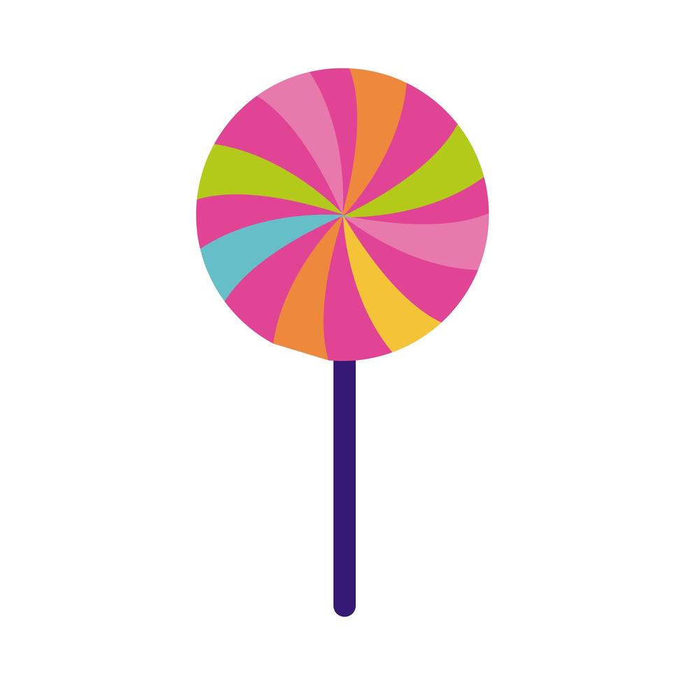 icono de estilo plano de paleta de caramelo dulce vector