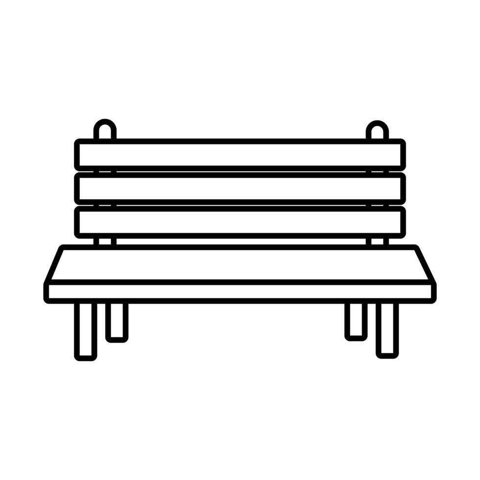 park chair line style icon vector