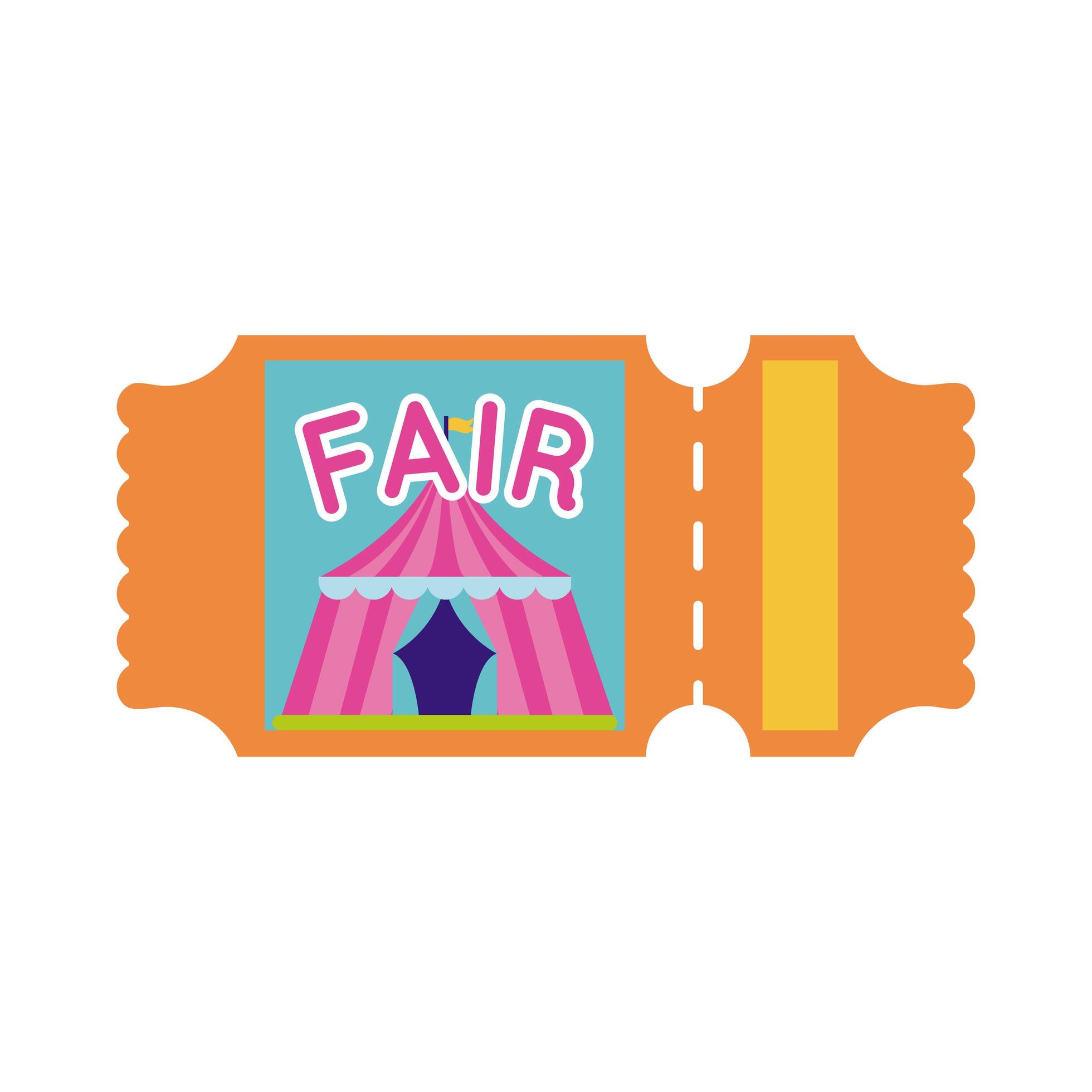 fair ticket flat style icon 2599780 Vector Art at Vecteezy