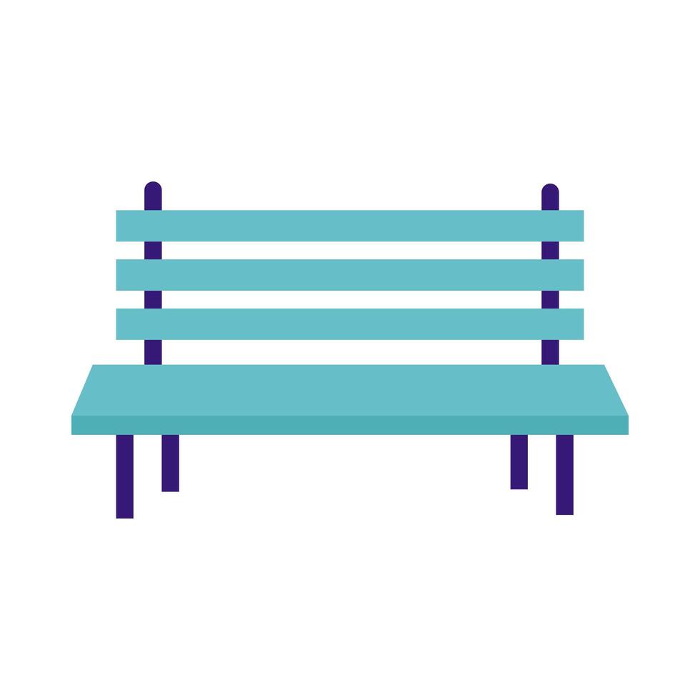 park chair flat style icon vector