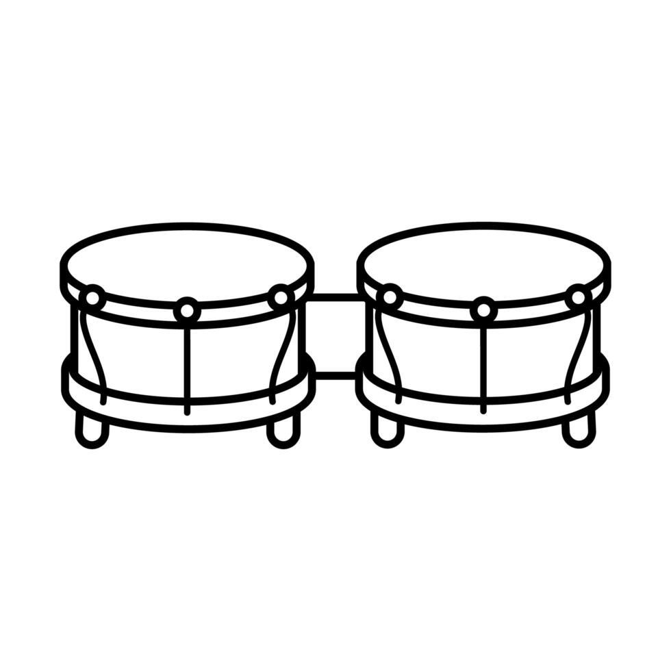 icono de estilo de línea de instrumento musical de timbales 2599788