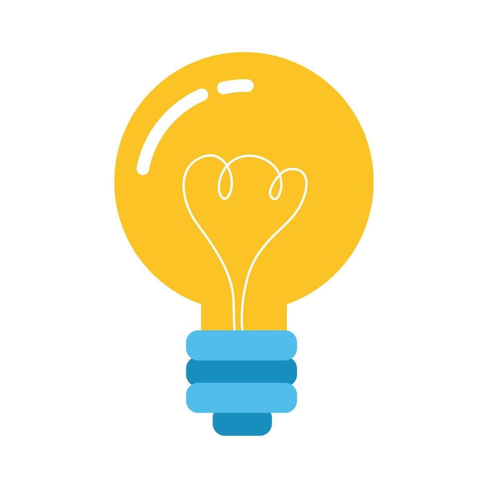 bulb light idea line and fill style icon vector