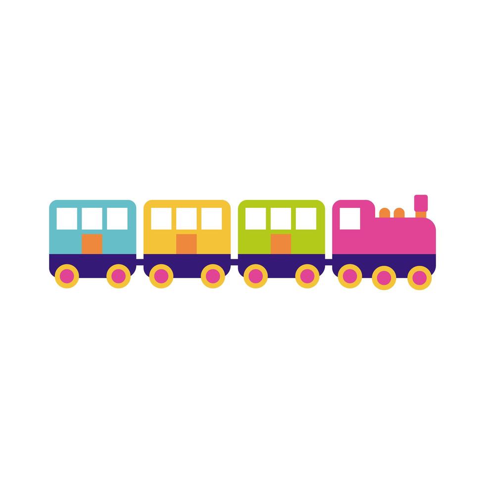 train mechanical fairground attraction flat style icon vector