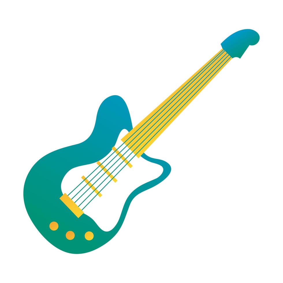 electric guitar instrument musical style line vector