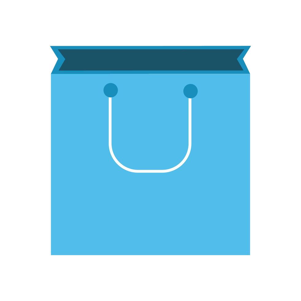 bag shopping style line and fill icon vector