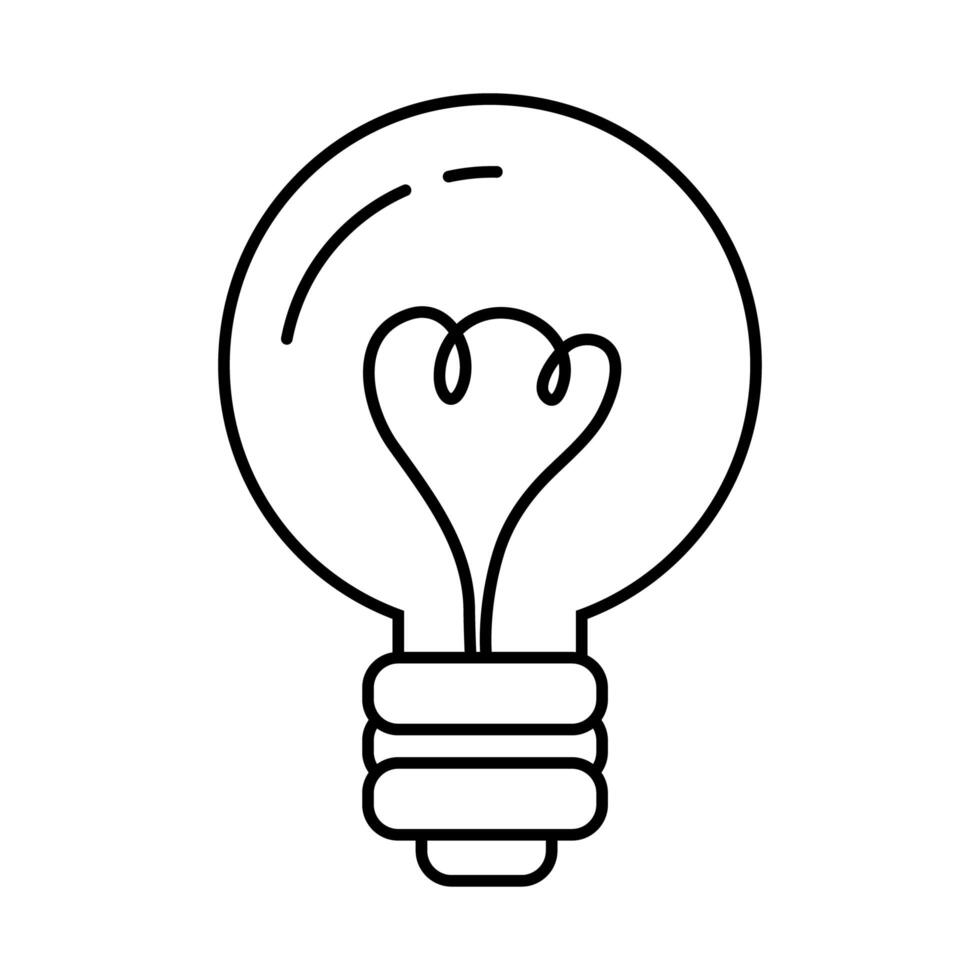 bulb light idea line style icon vector