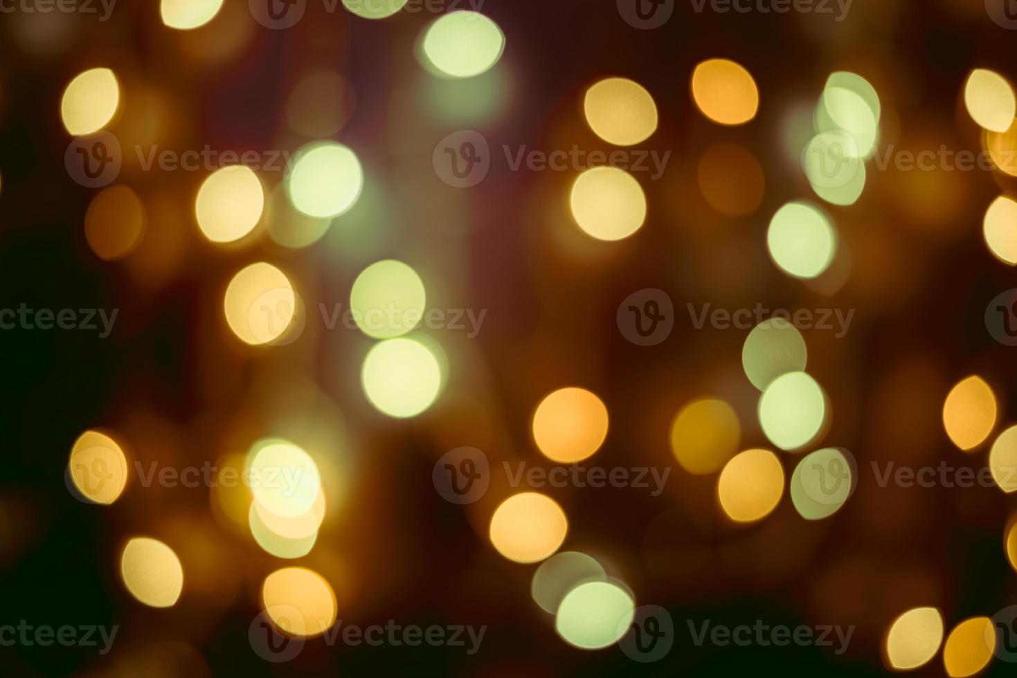 Christmas decorations on bokeh background with out of focus lights photo