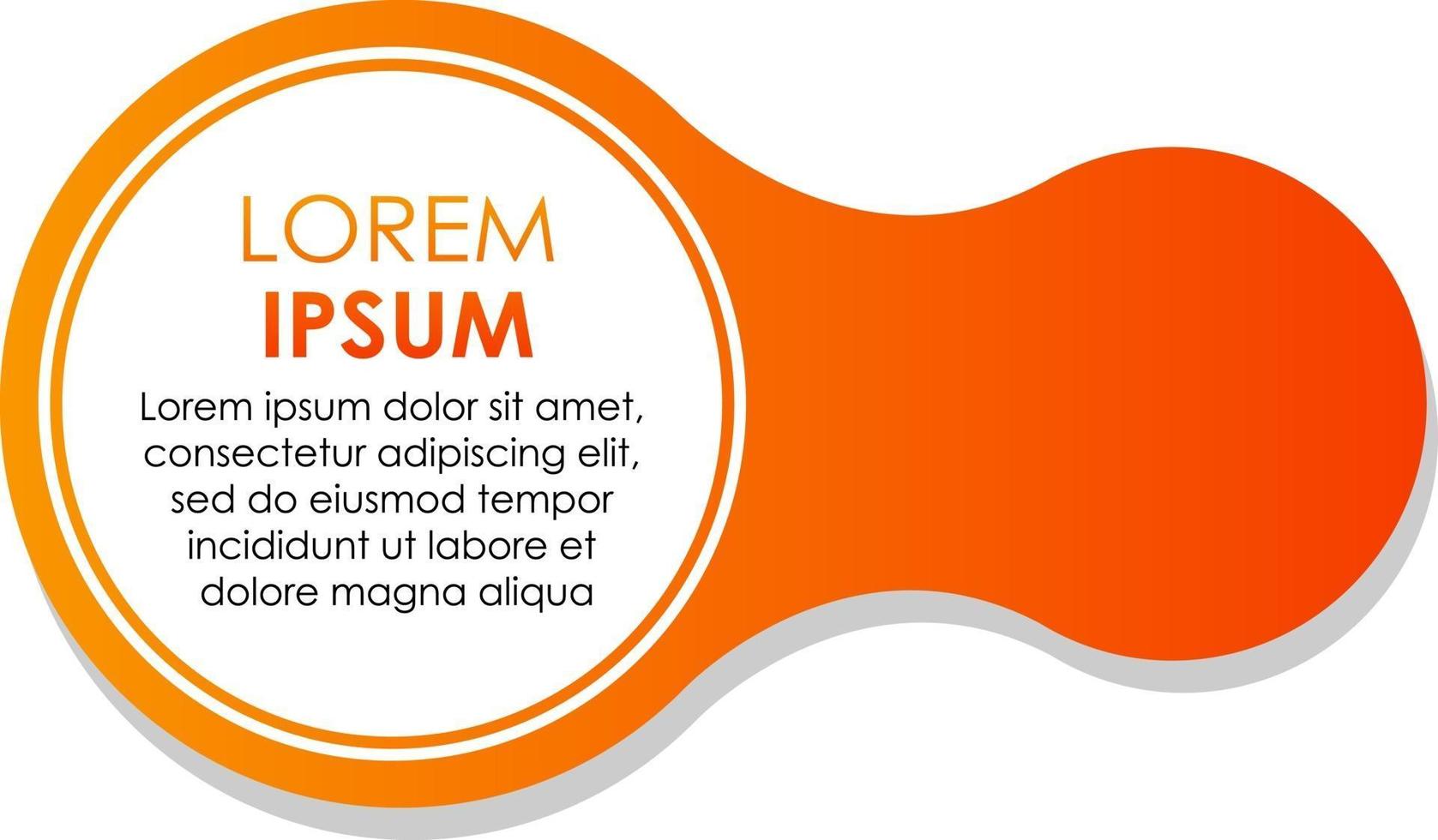 Circle orange gradient abstract banner template vector