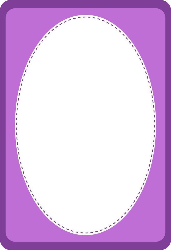Empty oval shape banner template vector