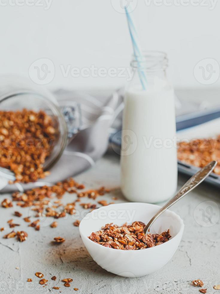 Organic homemade granola photo