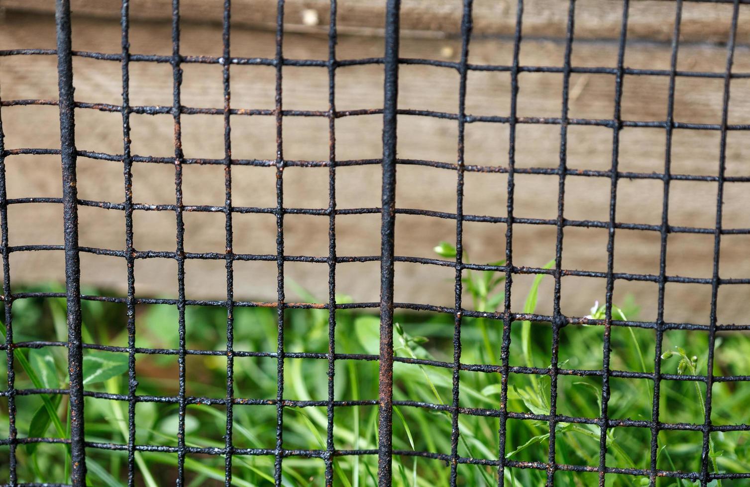 valla de hierro con textura de óxido foto