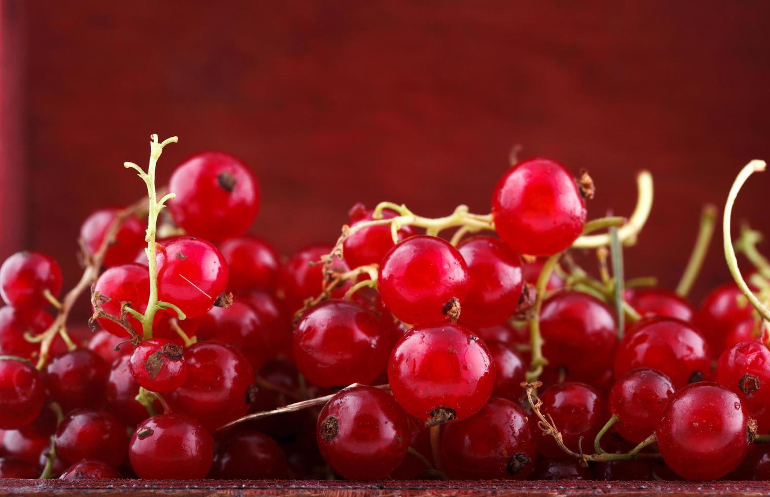 grosella roja verano fresco sabor saludable frutas crudas de jardín foto
