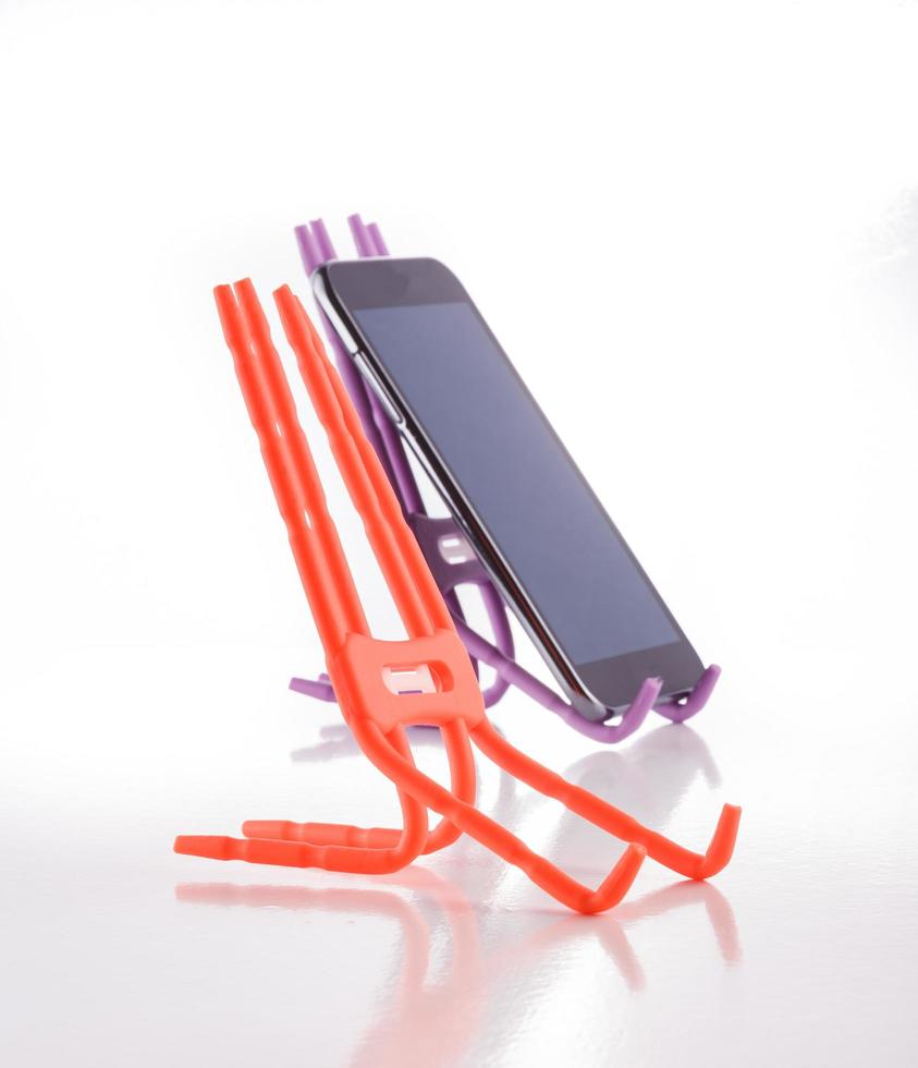 Smartphone holder, accessory ergonomic desk mobile phone holder photo