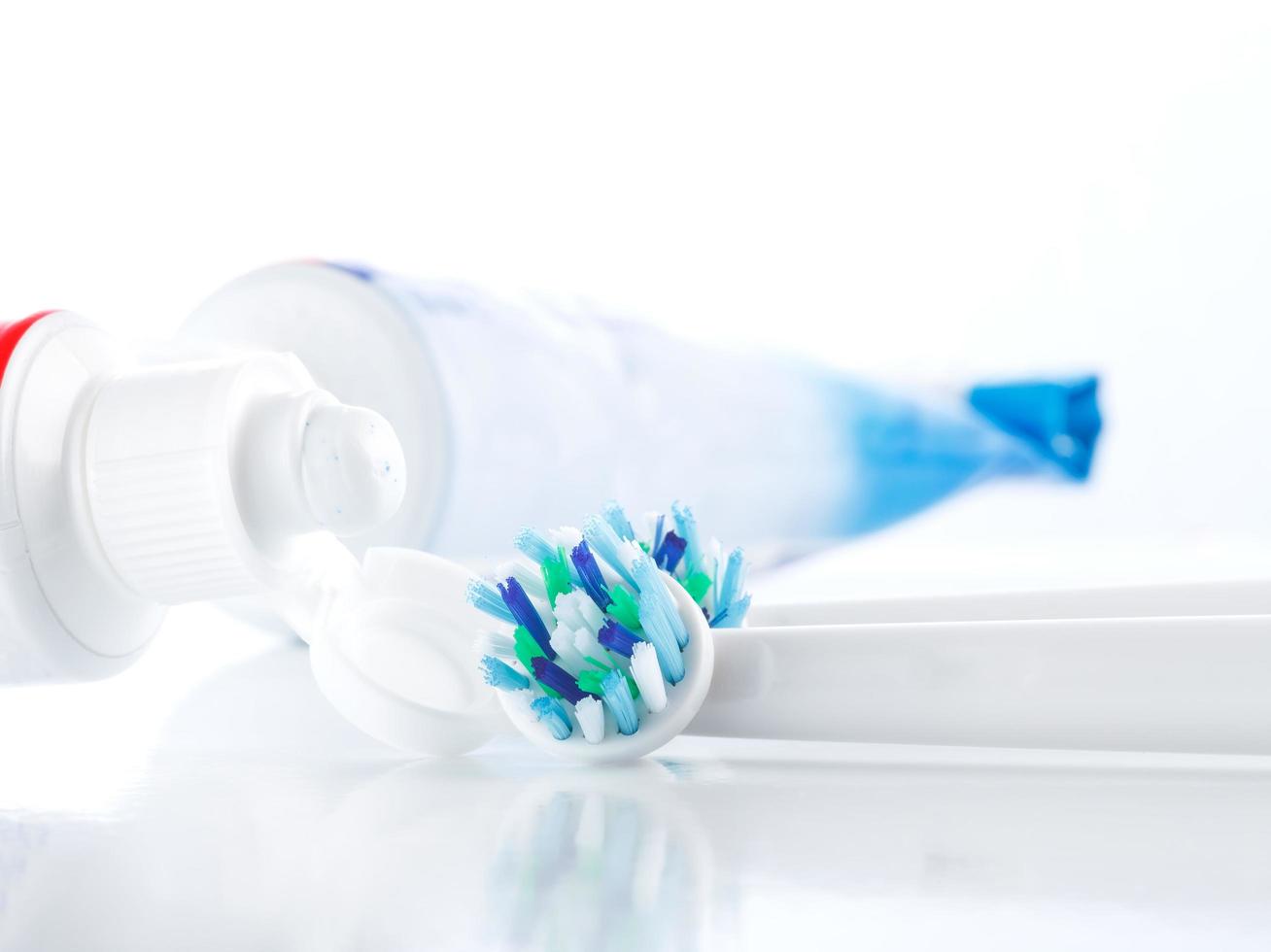 Oral hygiene, tooth brush, tooth paste professional dental care photo