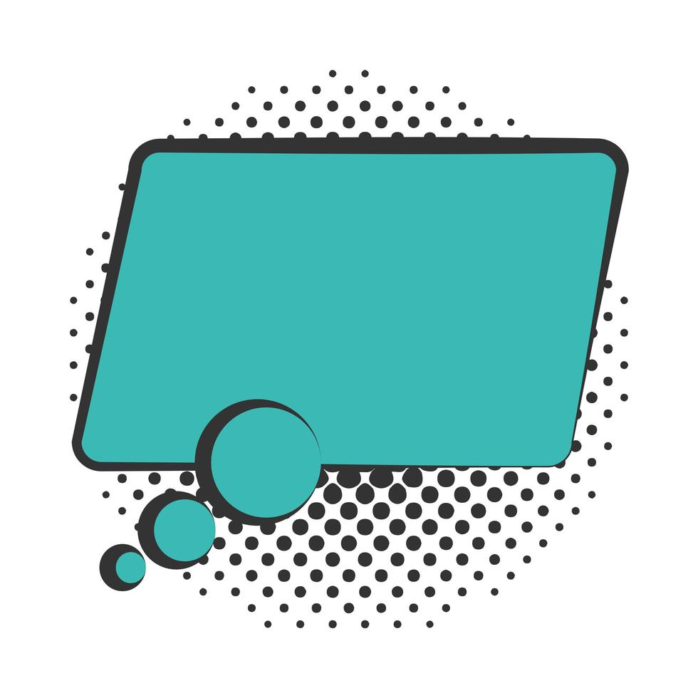 pop art speech bubble banner halftone style flat design white background vector