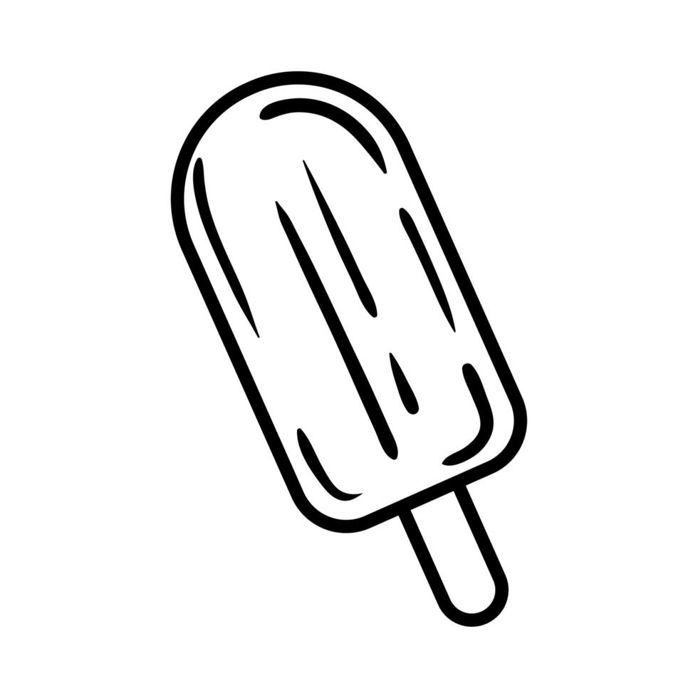 estilo de línea de arte pop de helado vector