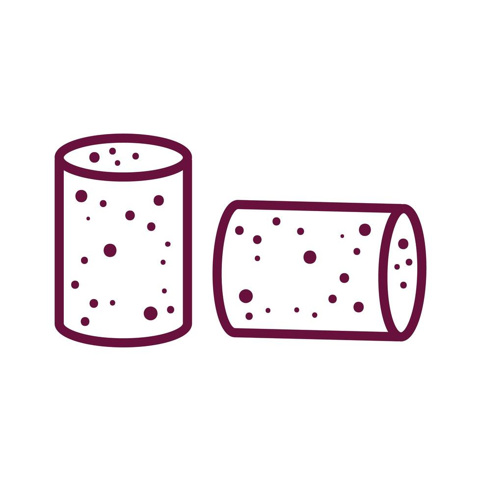 wine corks line style icons vector