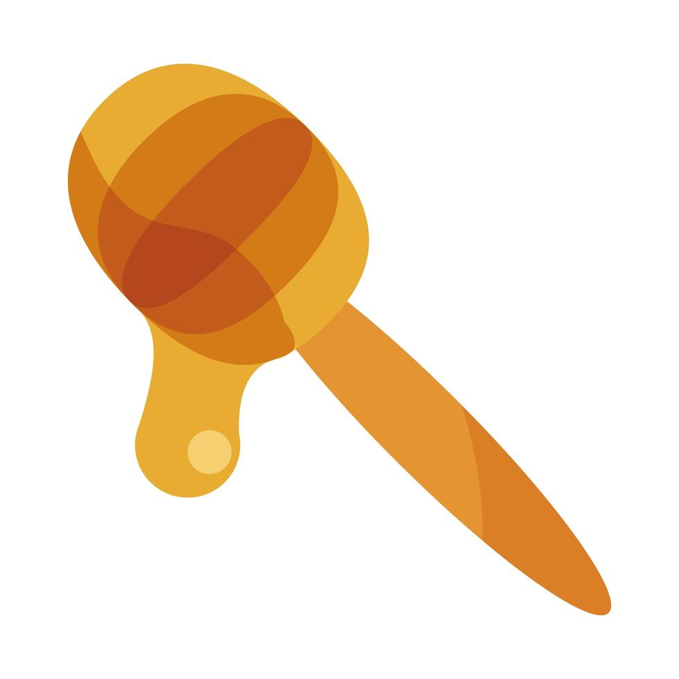 spoon honey sweet organic flat icon with shadow vector